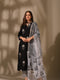 Black Cotton Women Kurta set With Dupatta