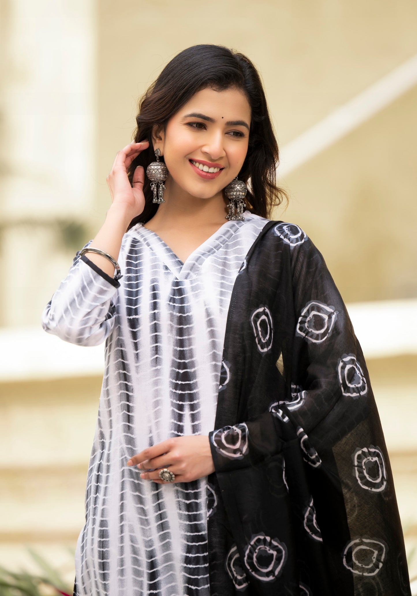 Printed Straight Kurta and Pant set with Dupatta