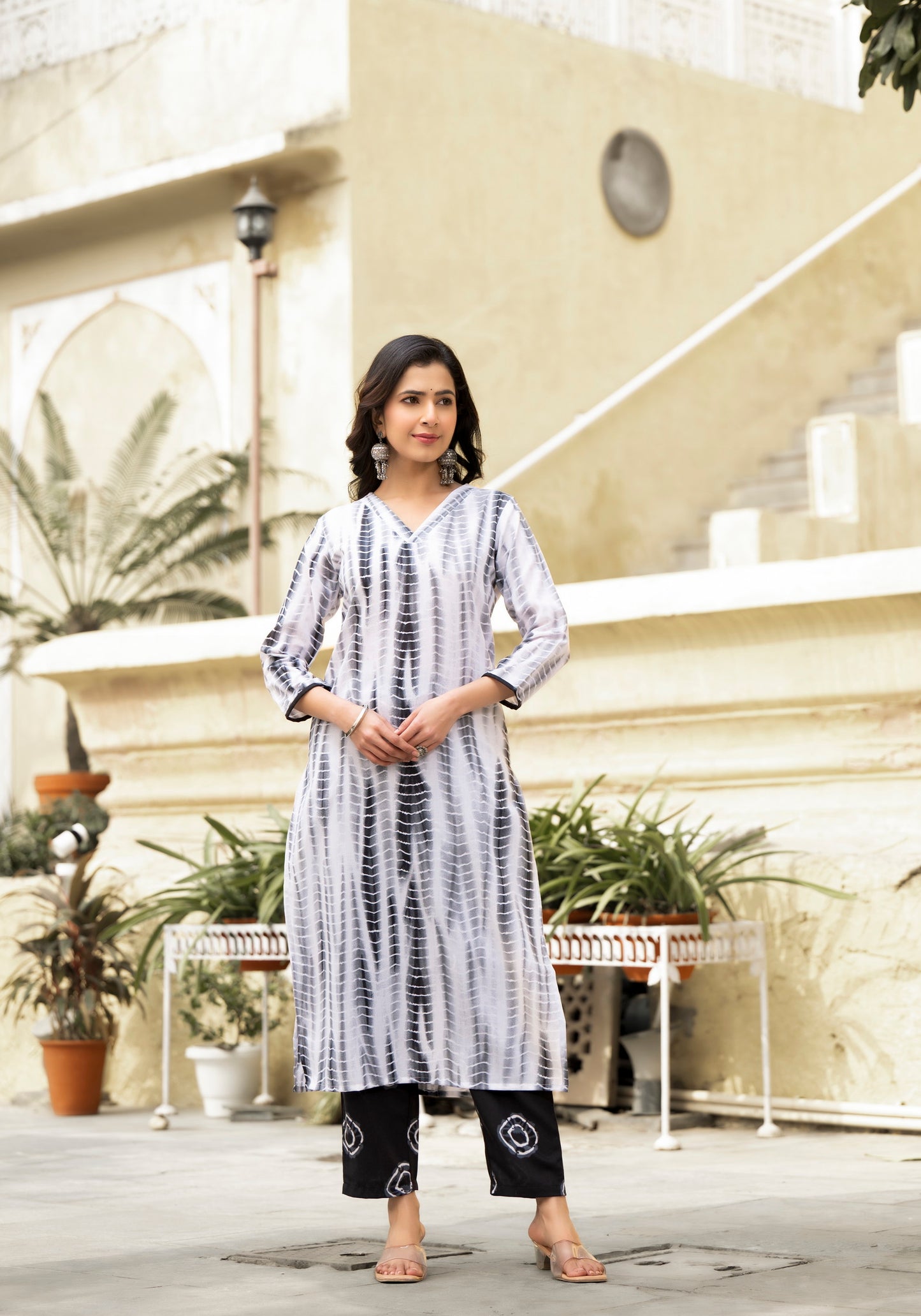 Printed Straight Kurta and Pant set with Dupatta