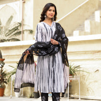 Printed Straight Kurta and Pant set with Dupatta