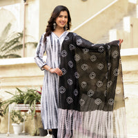 Printed Straight Kurta and Pant set with Dupatta