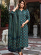 Women Block Printed Kurta Set with Dupatta