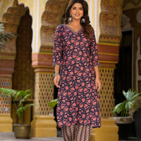 Women Printed Kurta Set With Pant and dupatta