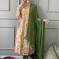 Women Printed and Embroidered Viscose Rayon kurta set