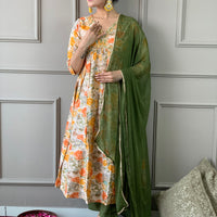 Women Printed and Embroidered Viscose Rayon kurta set