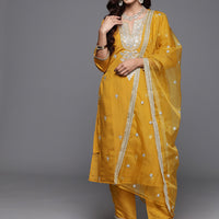 Designer Embroidery Kurta With Pant And Beautiful Dupatta