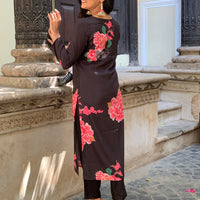 Designer  Floral Kurta Set with Bottom and Dupatta