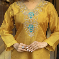 Beautiful Women's Viscous  Kurta With Pant And Cut Work Dupatta