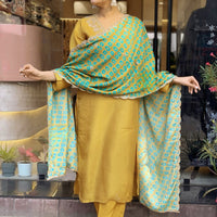 Beautiful Women's Viscous  Kurta With Pant And Cut Work Dupatta