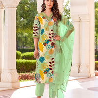 Women Floral Print  Kurta with Pants And Dupatta