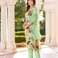 Women Floral Print  Kurta with Pants And Dupatta