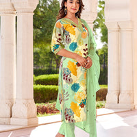 Women Floral Print  Kurta with Pants And Dupatta