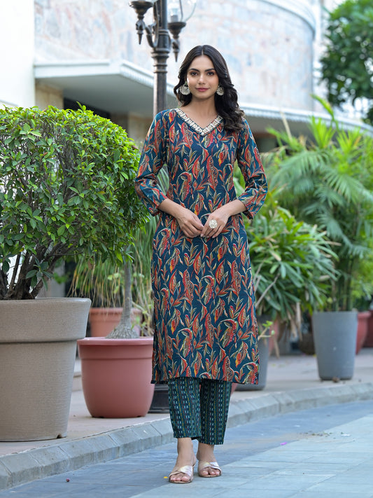 New Beautiful Design Rayon Kurta With Pant And Dupatta