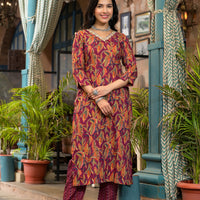 Women Floral Printed Kurta  With Pant and dupatta